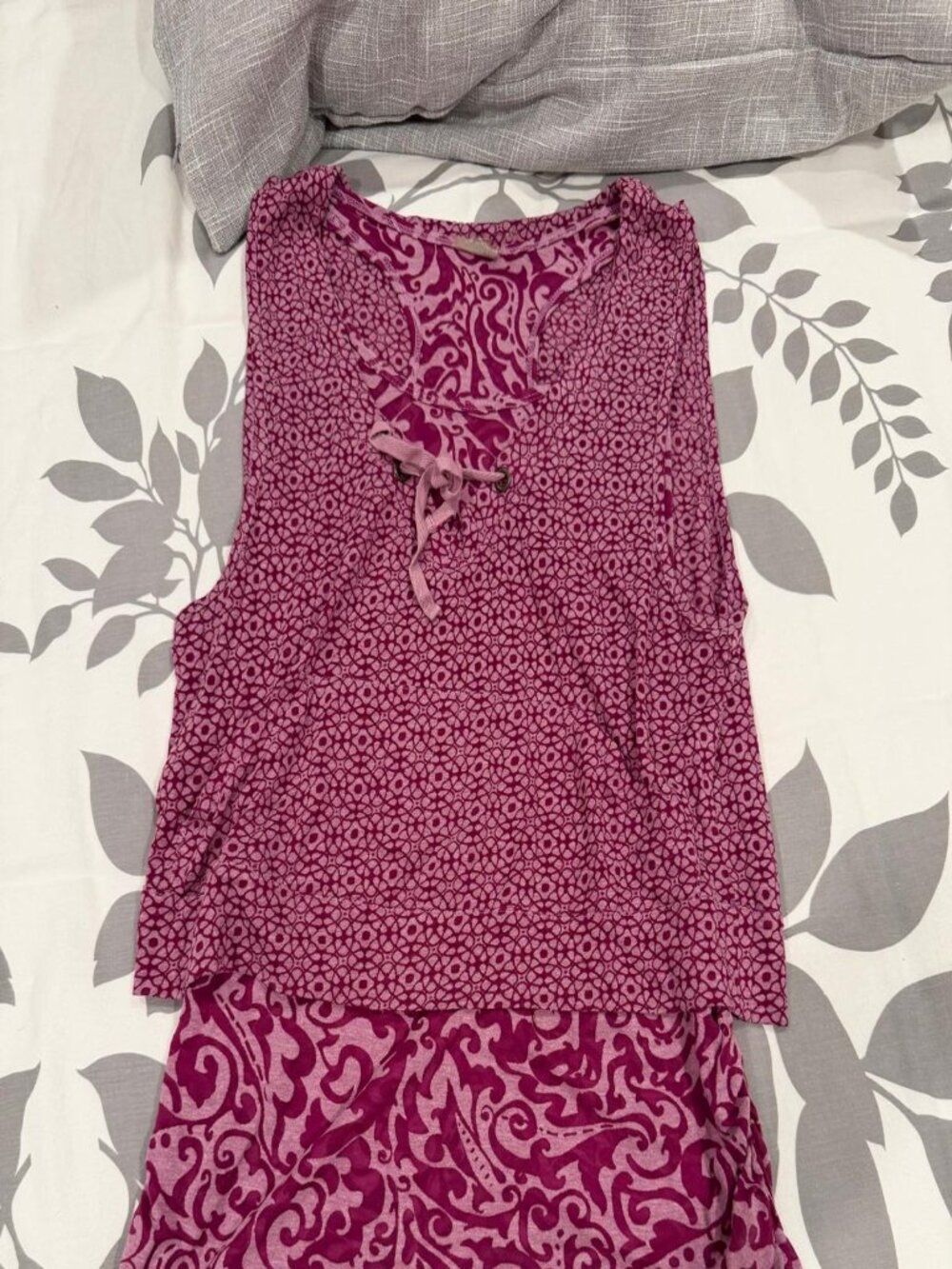 vintage Athleta Berry Yoga layered Top